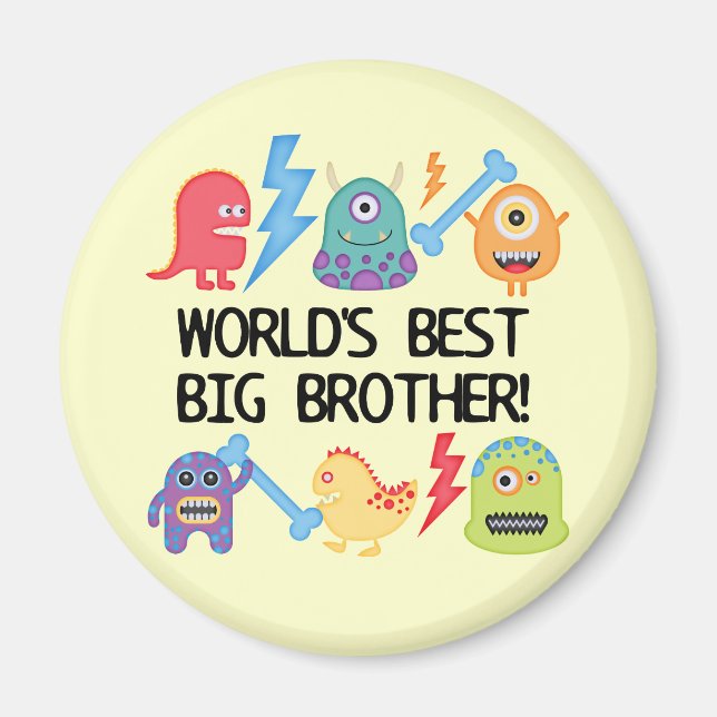 Monsters World Best Big Brother Magnet (Vorne)