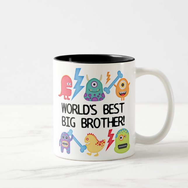 Monsters World Best Big Brother Zweifarbige Tasse (Rechts)