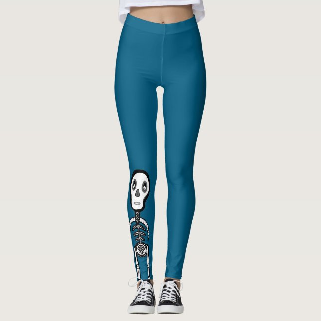 Monsterskelette Leggings (Vorderseite)