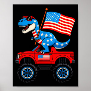 Monstertruck 4. Juli amerikanische Flagge patrioti Poster