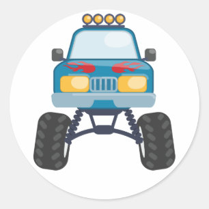 Monstertruck Runder Aufkleber