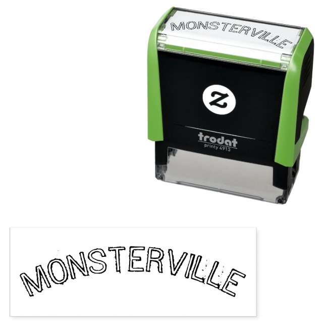 " MONSTERVILLE " BEÄNGSTIGEND HALLOWEEN, FUN MONST PERMASTEMPEL (Beispiel)