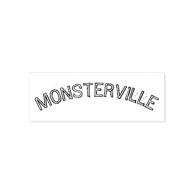 " MONSTERVILLE " Halloween Wörter Selbstfarbige Br Permastempel (Design)