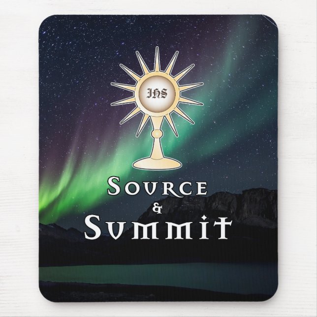Monstrance Source & Summit Aurora Borealis Mousepad (Vorne)