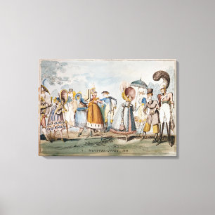 Monstrositäten des Jahres 1818 Leinwanddruck