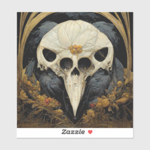 Monstrous Raven Horror Goth Gothic Aufkleber