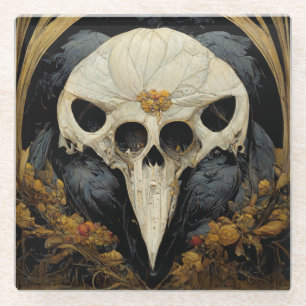 Monstrous Raven Horror Goth Gothic Glasuntersetzer