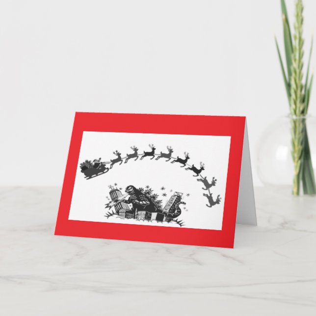 Monstrously Wonderful/ Dark Santa Feiertagskarte (Vorderseite)