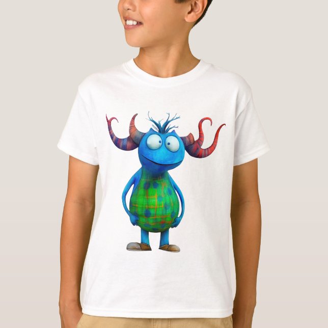 Monstruo azul T-Shirt (Vorderseite)