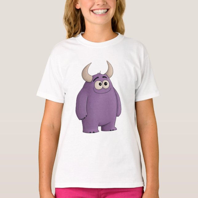 Monstruo morado T-Shirt (Vorderseite)
