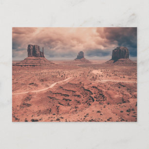Monsun Wolken im Monument Valley Postkarte