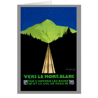 Mont-Blanc-Alpen Vintage-Reiseposter