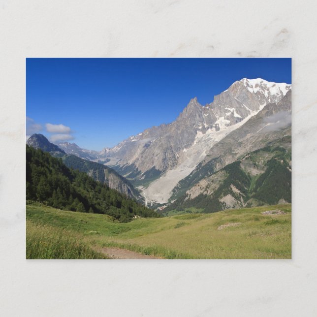 Mont Blanc aus Ferret, Italien Postkarte (Vorderseite)