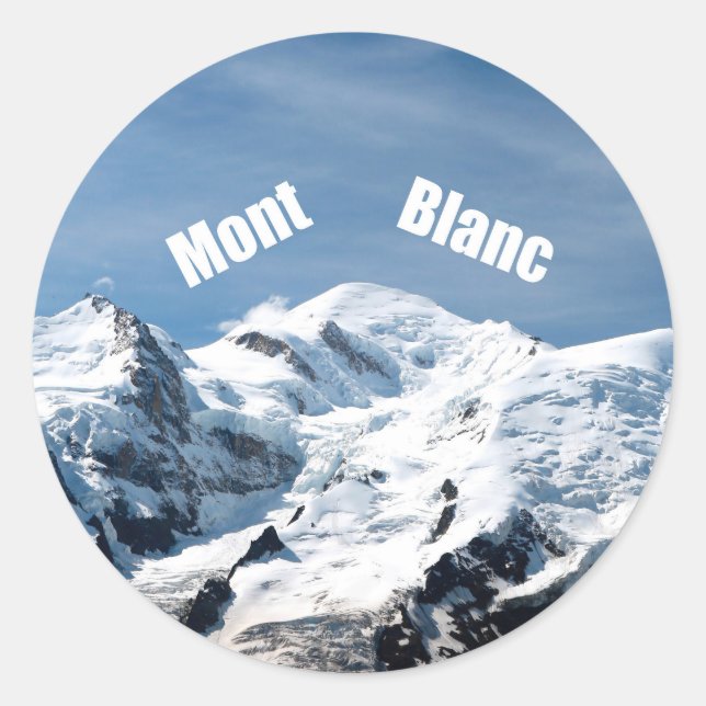 Mont Blanc Berg - Prachtvoll! Runder Aufkleber (Vorderseite)