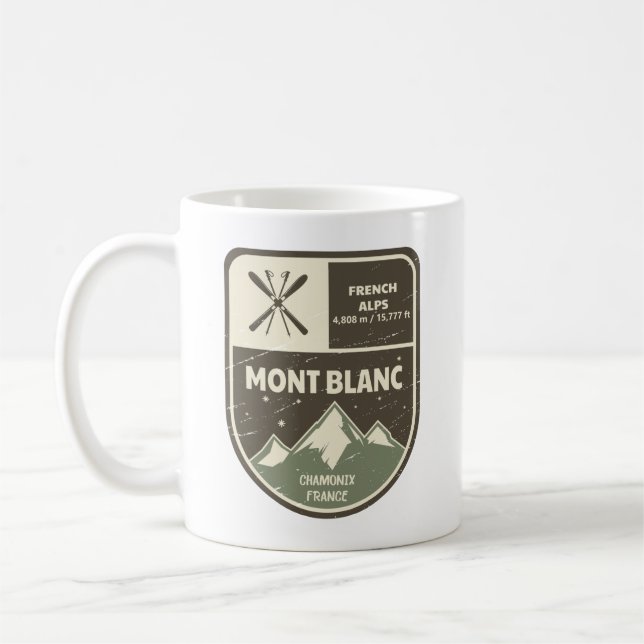 Mont Blanc Französische Alpen Chamonix Frankreich  Kaffeetasse (Links)
