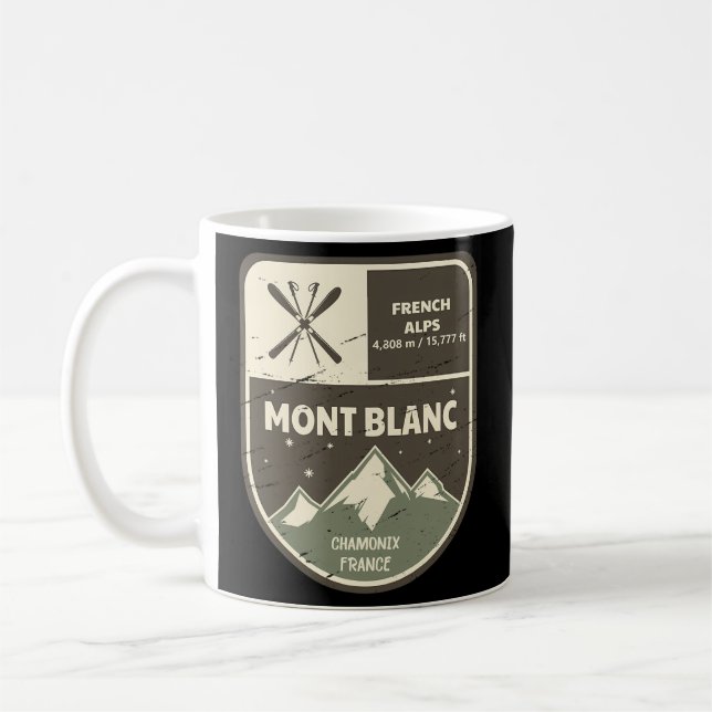 Mont Blanc Französische Alpen Chamonix Frankreich Kaffeetasse (Links)