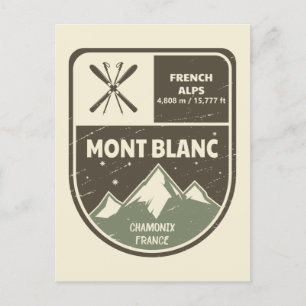 Mont Blanc Französische Alpen Chamonix Frankreich Postkarte