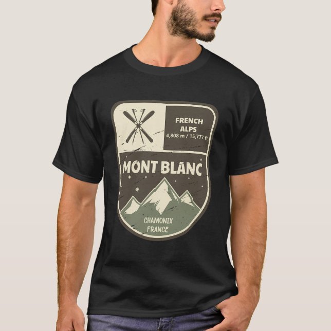 Mont Blanc Französische Alpen Chamonix Frankreich T-Shirt (Vorderseite)