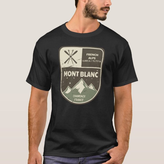 Mont Blanc Französische Alpen Chamonix Frankreich T-Shirt (Vorderseite)