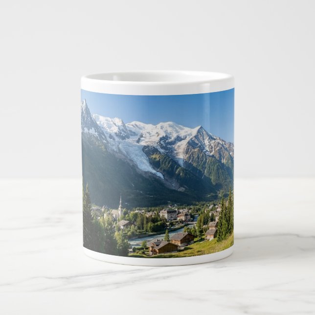 Mont Blanc French Alps Chamonix Custom Jumbo-Tasse (Vorderseite)