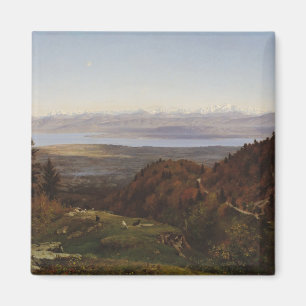 Mont Blanc gesehen von Heiligem-Cergues, 1869 Magnet