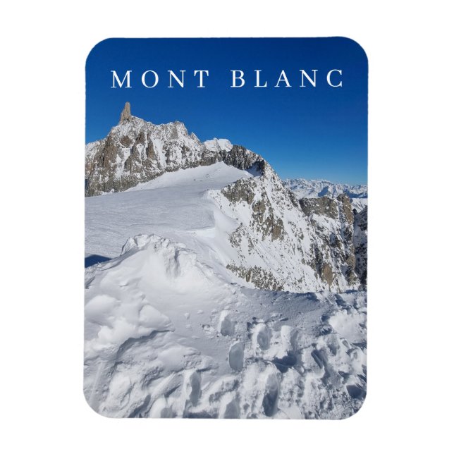 Mont Blanc im Winter Kühlschrankmagnet Magnet (Vertikal)