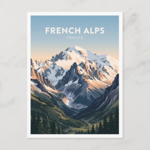 Mont-Blanc-Massiv, Französische Alpen, Frankreich Postkarte