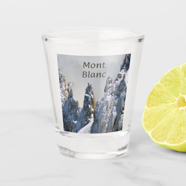 Mont Blanc Monte Bianco Schnapsglas (Vorderseite)