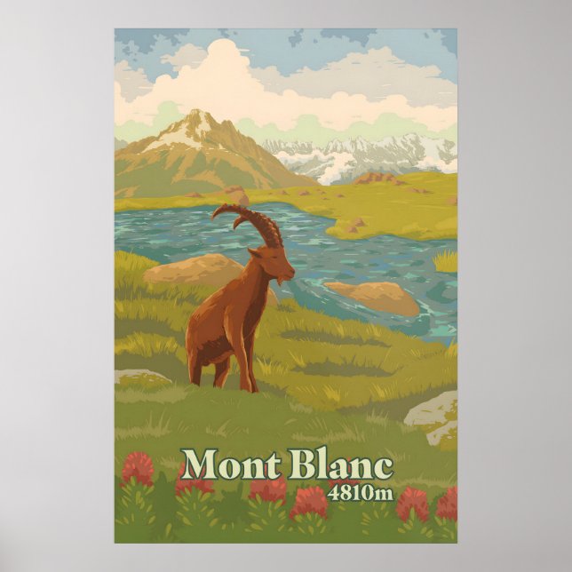 Mont-Blanc-Reiseplakat Poster (Vorne)