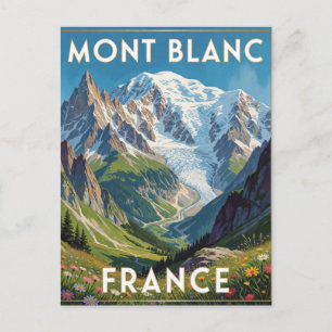 Mont Blanc Schneegipfel Frankreich Bergblick   Postkarte