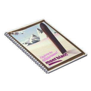 Mont-Blanc-Skating-Reiseplakat. Notizblock