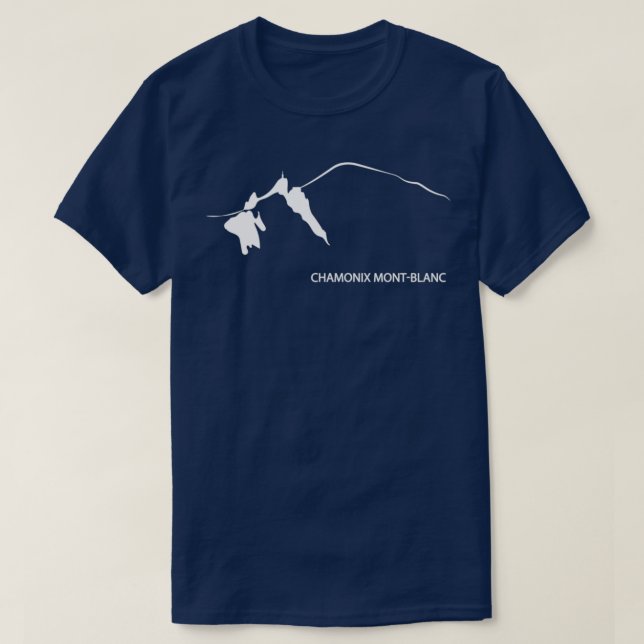 Mont Blanc und Aiguille du midi T-Shirt (Design vorne)