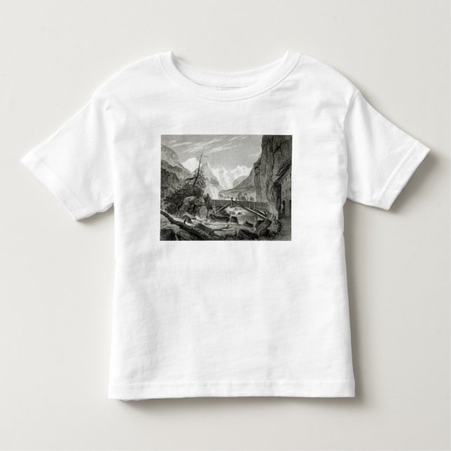 Mont Blanc von den Bädern von St. Didier Kleinkind T-shirt (Vorderseite)