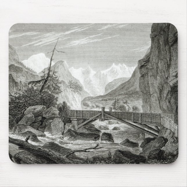 Mont Blanc von den Bädern von St. Didier Mousepad (Vorne)