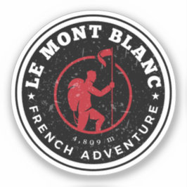 Mont Blanc Wandern Franz-Abenteuer - Monte Bianco Aufkleber