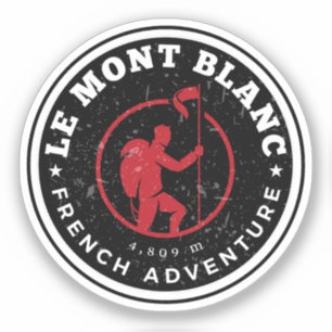 Mont Blanc Wandern Franz-Abenteuer - Monte Bianco Aufkleber