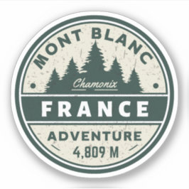 Mont Blanc Wandern Franz-Abenteuer - Monte Bianco Aufkleber