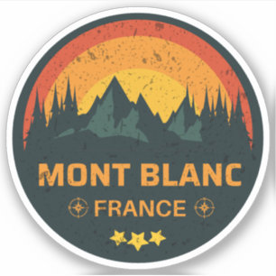 Mont-Blanc-Wanderung französisches Abenteuer- Mont Aufkleber