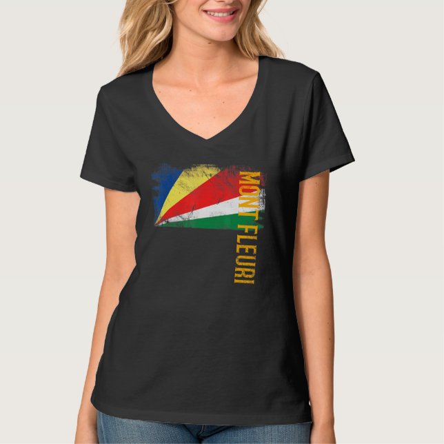 Mont Fleuri Seychelles Flag Seychellois Men Wo T-Shirt (Vorderseite)