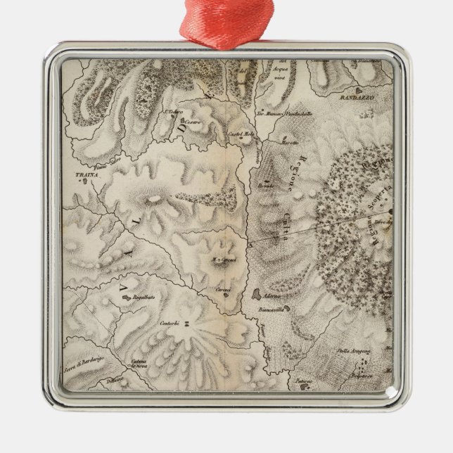 Mont Gibel, Ätna Silbernes Ornament (Vorne)