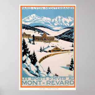 Mont Revard Savoie Frankreich Vintage Skiplakat Poster