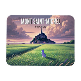 Mont Saint-Michel France Travel Cat Magnet