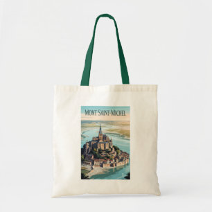 Mont-Saint-Michel Frankreich Illustration Reise Ku Tragetasche