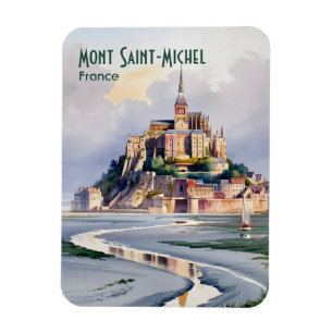 Mont Saint-Michel Frankreich Impressionistische Aq Magnet