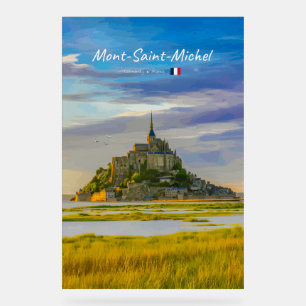 Mont-Saint-Michel, Frankreich - Mittelalterliche A Acrylschild