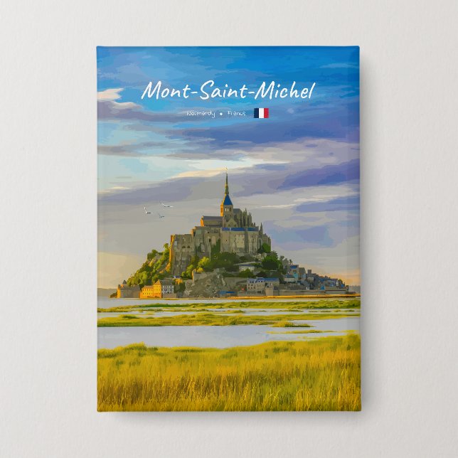 Mont-Saint-Michel, Frankreich - Mittelalterliche A Button (Vorderseite)