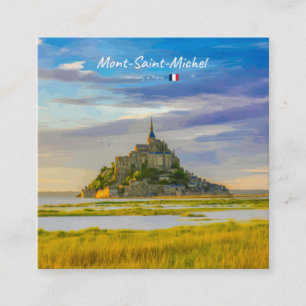 Mont-Saint-Michel, Frankreich - Mittelalterliche A Quadratische Visitenkarte
