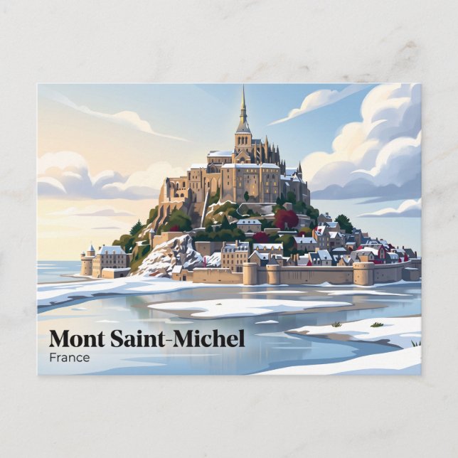 Mont Saint-Michel Frankreich Postkarte (Vorderseite)