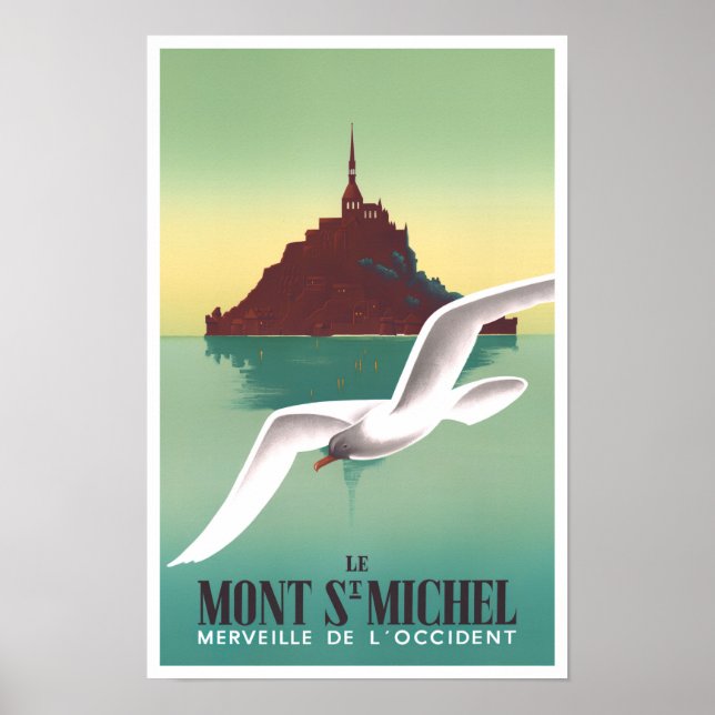 Mont Saint Michel Frankreich Weinroute Poster (Vorne)
