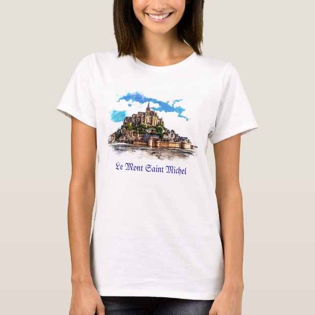 Mont Saint Michel in der Normandie, Frankreich. T-Shirt (Vorderseite)